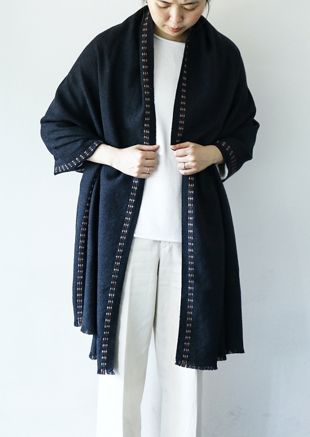 ラプアンカンクリ/ウールスカーフ/SAANA/ダークグレイ