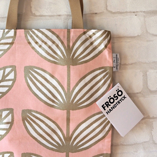 frosohandtryck/フローソハンドトリック/folium/フォリウム/トートバッグ/ピンク