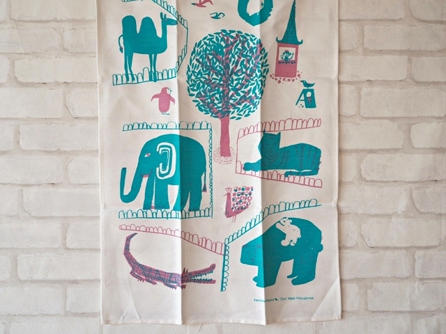 カウニステ/キッチンタオル/動物園/ピンク