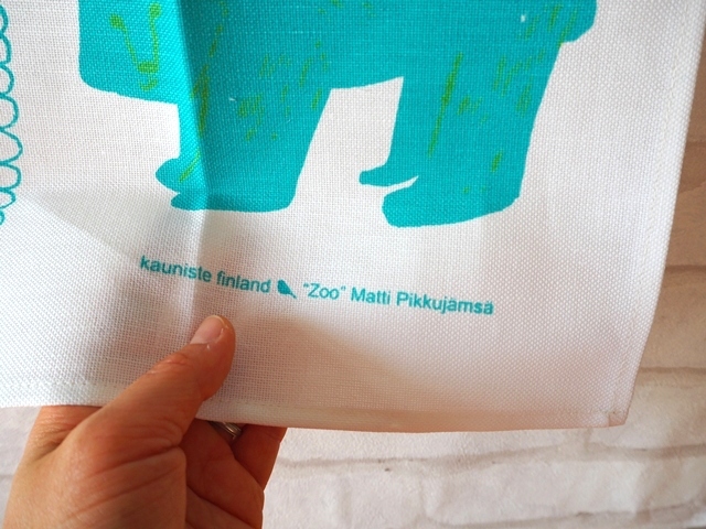 カウニステ/キッチンタオル/動物園/イエローブルー