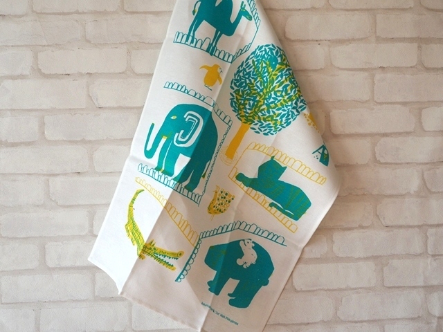 カウニステ/キッチンタオル/動物園/イエローブルー