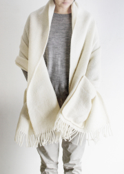 ラプアンカンクリIIDAポケットショール（black-white） ラプアンカンクリ｜ポケットショール IIDA｜ブラックホワイト