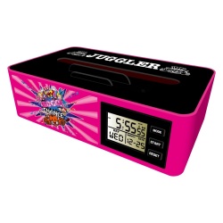 ジャグラー ティッシュクロック2 置き時計 カレンダー アラーム時報 スマホスタンド ティッシュケース