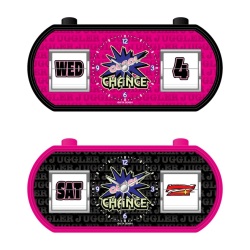 ジャグラー パタパタクロック3 蓄光 置き時計 カレンダー アラーム