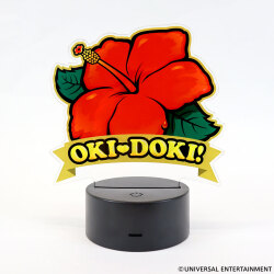 沖ドキ！-ハイビスカス LEDアクリルスタンド 全長18cm LEDライト USB式 電池式 アクリルパネル