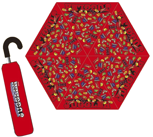 ジャグラー 折りたたみ傘 レッド / 折り畳み傘 折畳傘 パチスロ