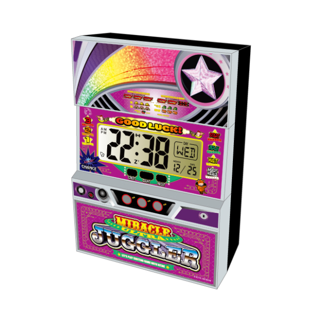 ジャグラー スロットクロック 置き時計 カレンダー アラーム時報