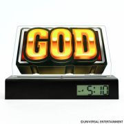 ミリオンゴッド プチュン音登載 サウンド目覚まし時計 GOD図柄 アクリルパネル 電池式デジタル時計