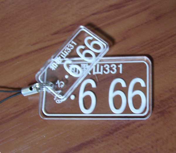 ナンバープレートストラップ　大小セット