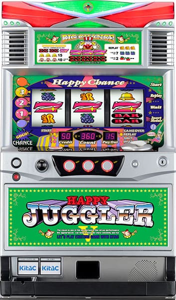 【訳あり：GOGOランプ傷】パチスロ実機　北電子　ハッピージャグラーＶ2ＫＫ