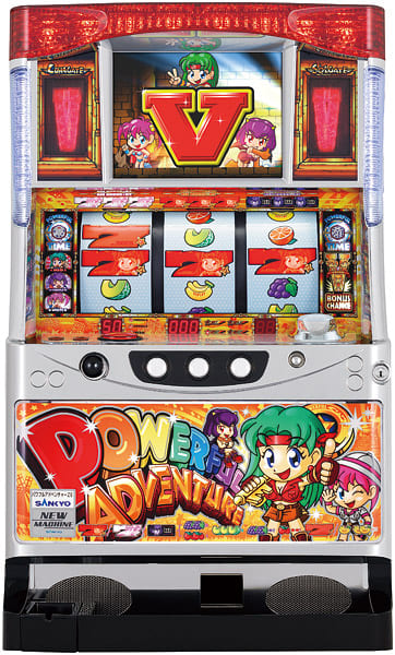 パチスロ実機 SANKYO パワフルアドベンチャー【コイン不要機非対応  