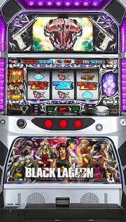 【訳あり】パチスロ実機　スパイキー　BLACK　LAGOON2（ブラックラグーン2）【レバー下ヒビ】