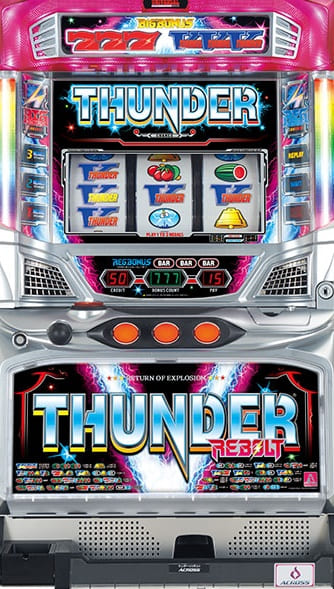 【訳あり：リール傷・劣化あり】パチスロ実機　アクロス　サンダーＶリボルトＵＲ