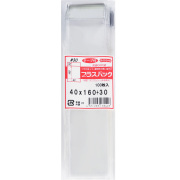 OPP袋【鉛筆・ボールペン用】横40x縦160+30mm テープ付き (100枚) 30ミクロン プラスパック T303