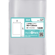 OPP袋【L判写真ピッタリ】横90x縦130mm テープなし (100枚)【厚手】40ミクロン プラスパック P411
