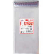 OPP袋 横95x縦170+40mm テープ付き (100枚) 30ミクロン プラスパック T309