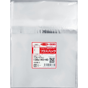 OPP袋【CD横入れ 厚手】横138x縦145+40mm 本体テープ付き (100枚) 40ミクロン プラスパック T401
