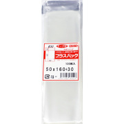 OPP袋【鉛筆・ボールペン用】横50x縦160+30mm テープ付き (1,000枚) 30ミクロン プラスパック T305