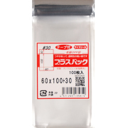 OPP袋 横60x縦100+30mm テープ付き (1,000枚) 30ミクロン プラスパック T306