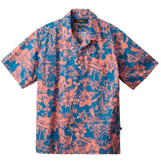 【クリーニング済】PAIKAJI パイカジ　アロハシャツ かりゆし半袖 半袖アロハシャツ PAIKAJI