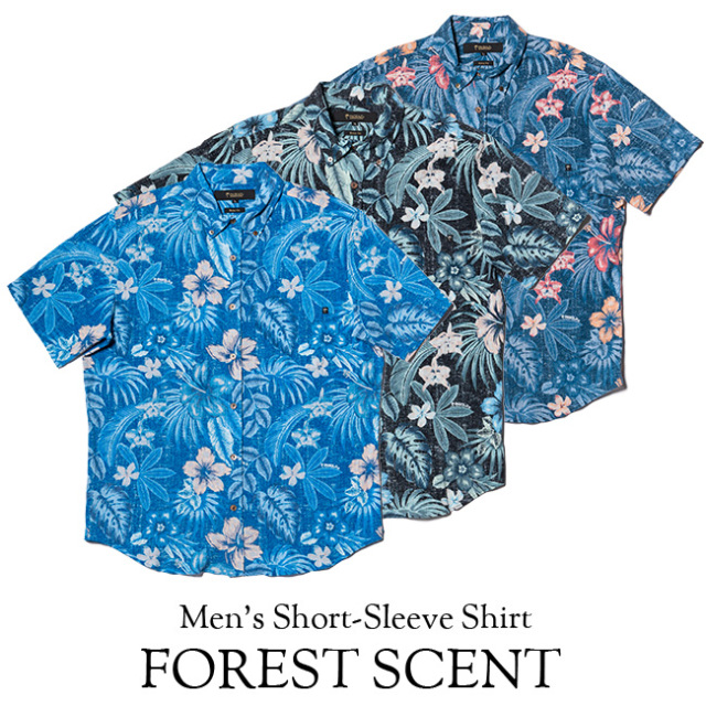 Paikaji アロハシャツ メンズ半袖アロハシャツ Forest Scent Paikaji アロハシャツ メンズ半袖アロハシャツ Forest Scent