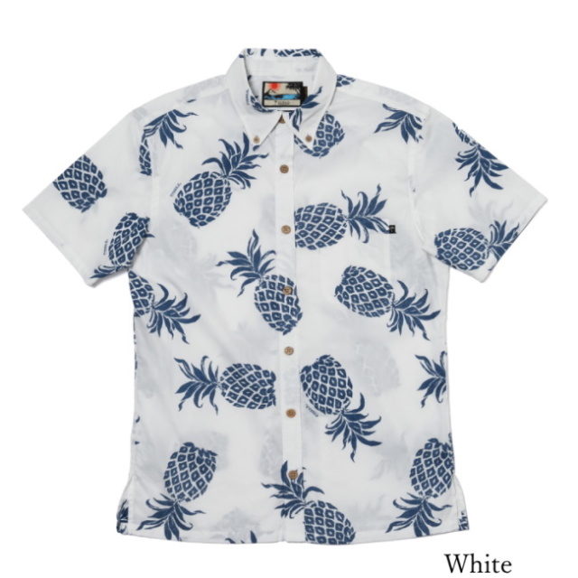 ランキング第1位 PAIKAJI アロハシャツ】 Pineapple メンズ半袖アロハシャツ/Happy トップス