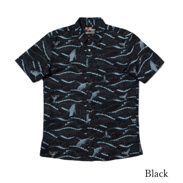 PAIKAJI 】 Men's Short-Sleeve Shirt/Whale Note