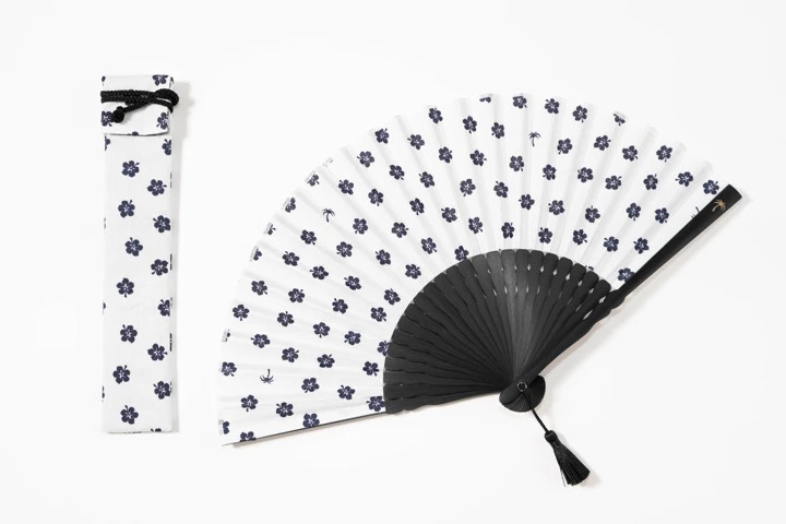 PAIKAJI扇子/Hibiscus Flower Dots【DOT】/PG2410035
