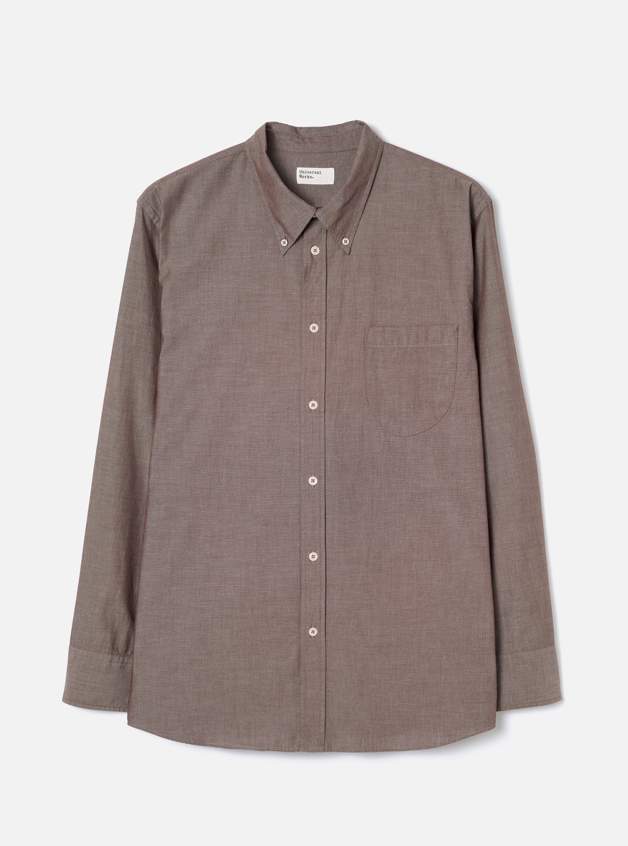 Universal Works ユニバーサルワークス Brown Prince Chambray Daybrook Shirt