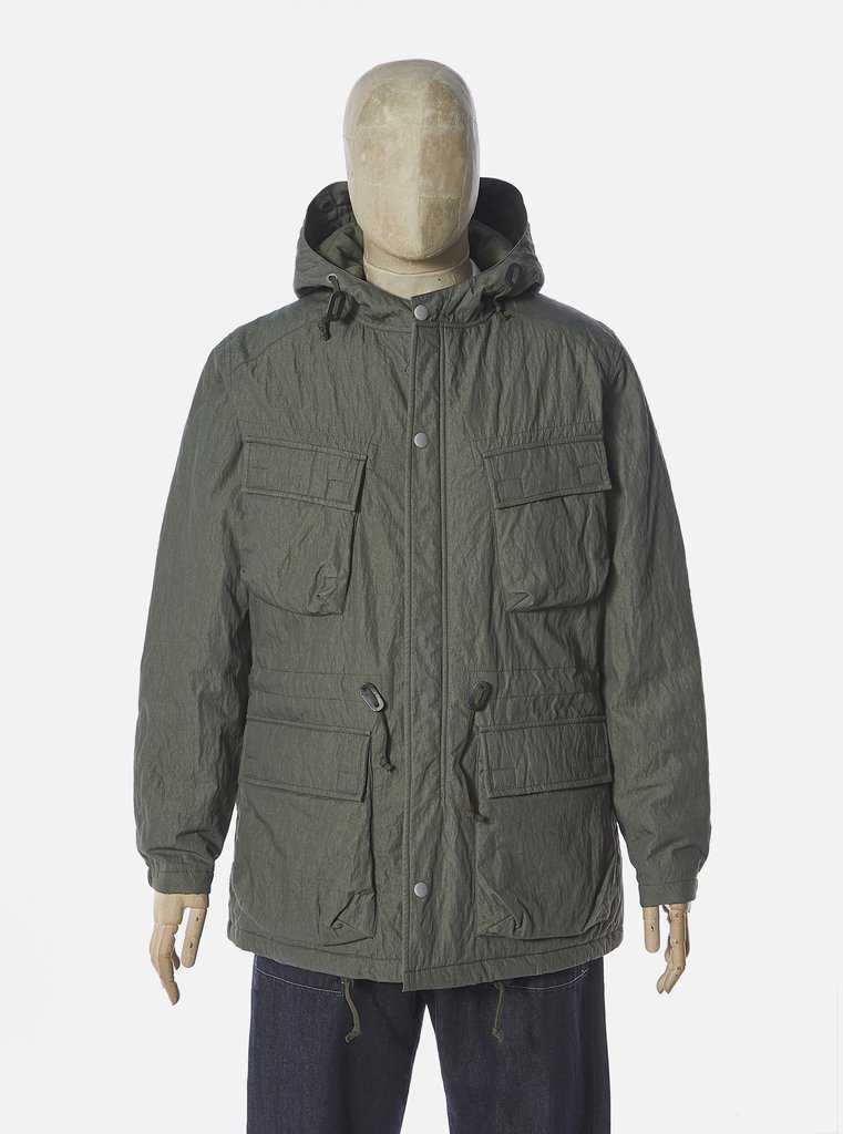 Universal Works ユニバーサルワークス Padded Short Parka In Olive Washed 70/30