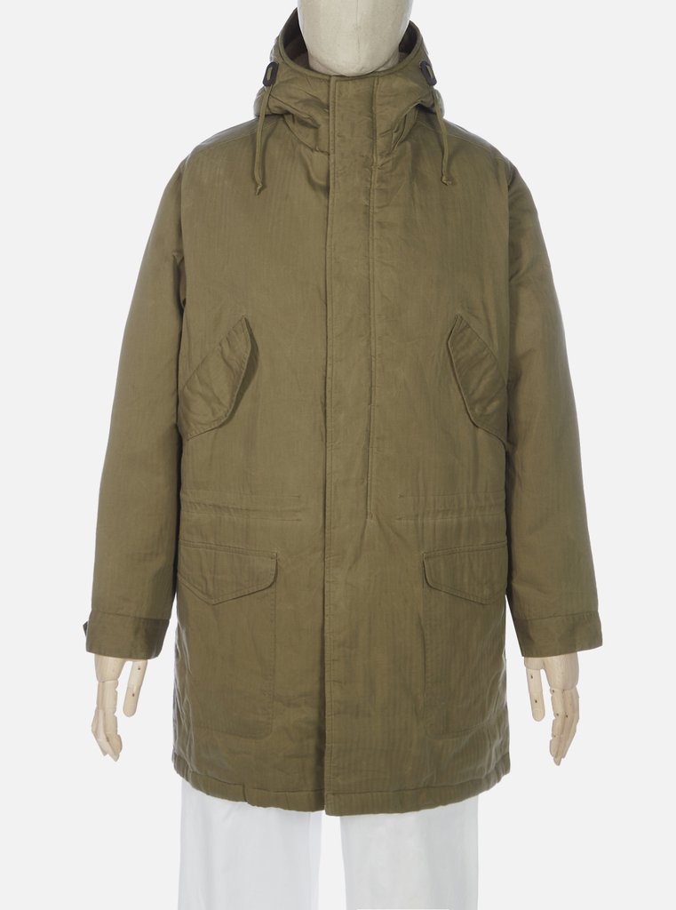 Universal Works ユニバーサルワークス CW Parka In Dusky Green Aero Wax Cotton
