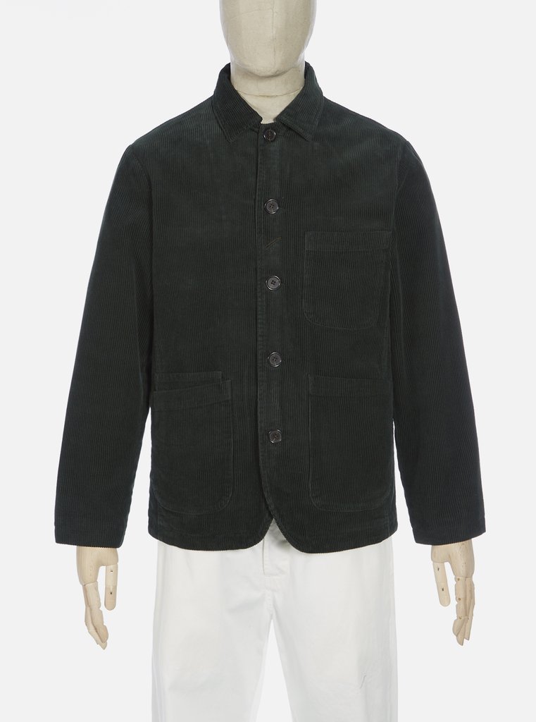 Universal Works ユニバーサルワークス Bakers Jacket In Forest Green Cord