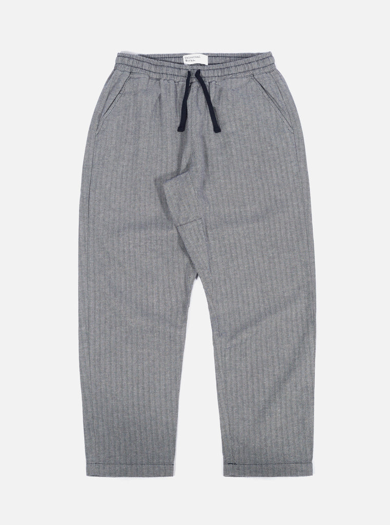 ユニバーサルワークス Universal Works Braga Pant In Navy Summer Herringbone