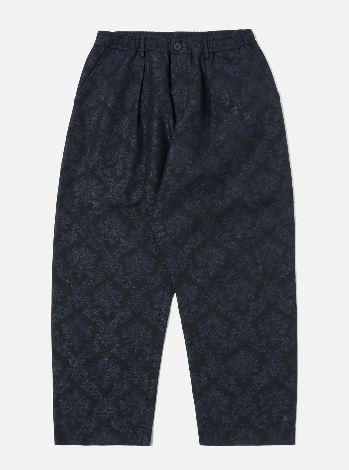 Universal Works. ユニバーサルワークス Oxford Pant in Black Starry Night Cotton Mix