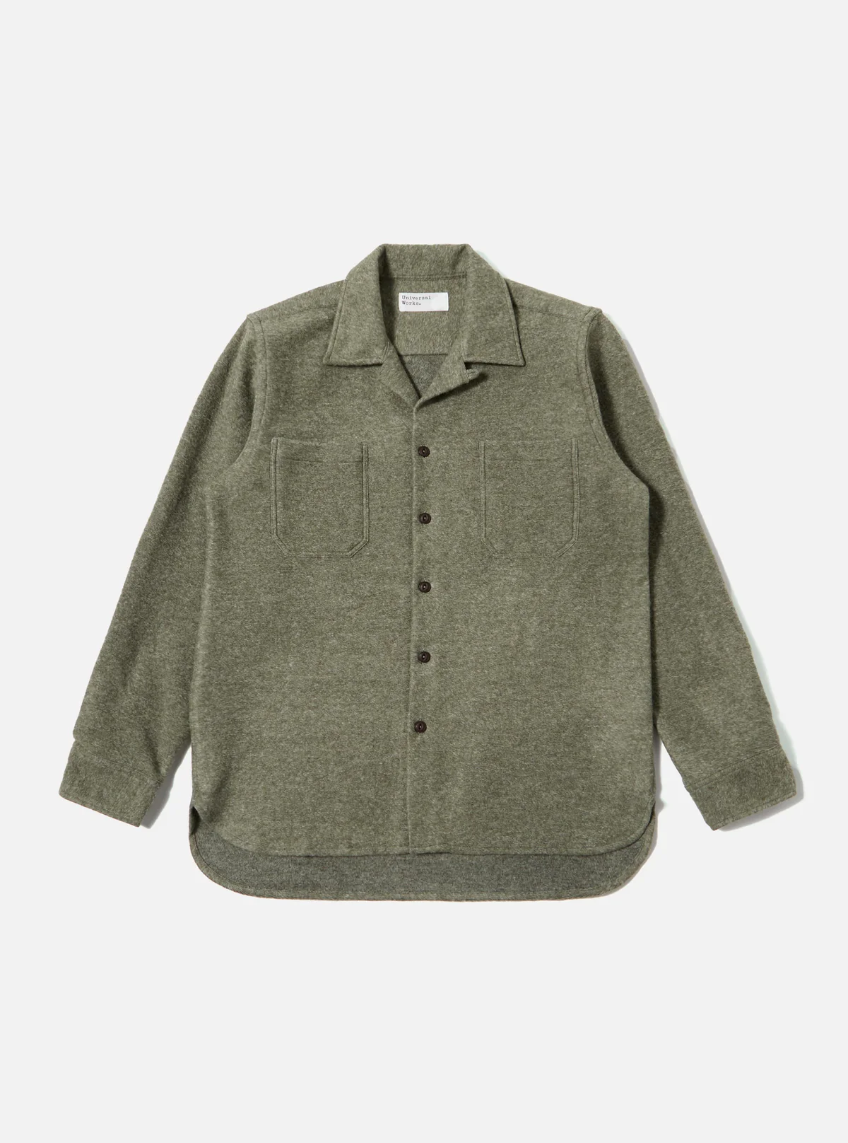 Universal Works ユニバーサルワークス Pale Green Dam Marl Work Shirt