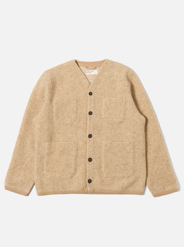 Universal Works ユニバーサルワークス Fawn Wool Fleece Cardigan