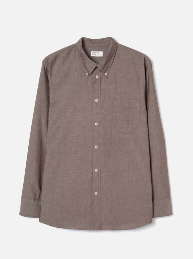 Universal Works ユニバーサルワークス Brown Prince Chambray Daybrook Shirt