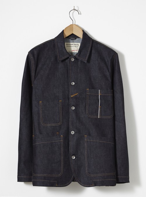 Universal Works ユニバーサルワークス ワークショップデニム デニムジャケット ベイカーズ チョア ジャケット セルヴィッジ デニム 【 英国生産 】