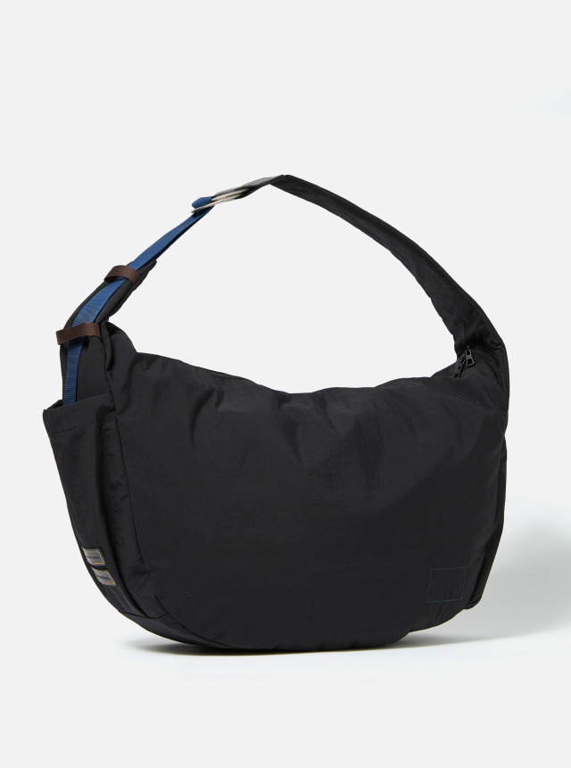 pao パオ ブラック master-piece x Universal Works Black Large Canvas Shoulder Bag