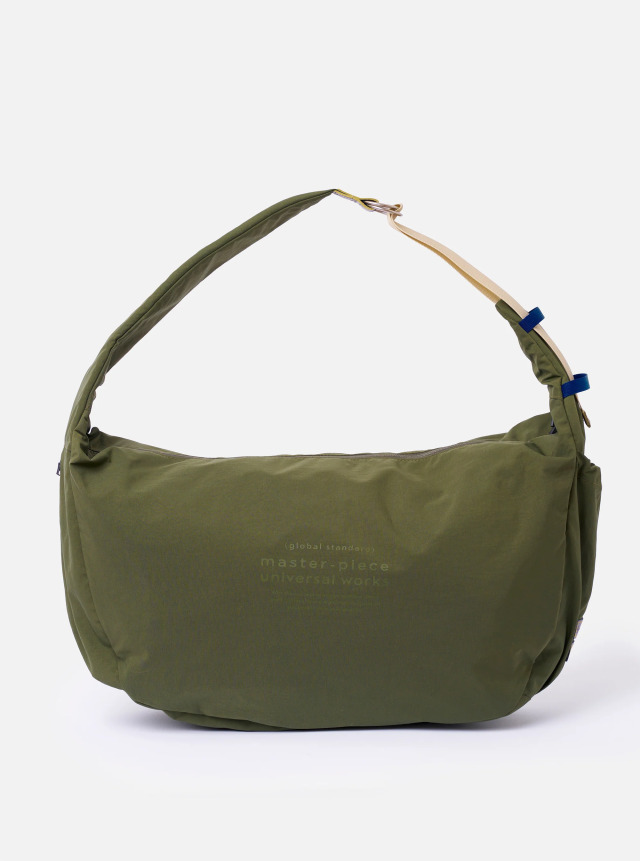 master-piece x Universal Works Olive Large Canvas Shoulder Bag