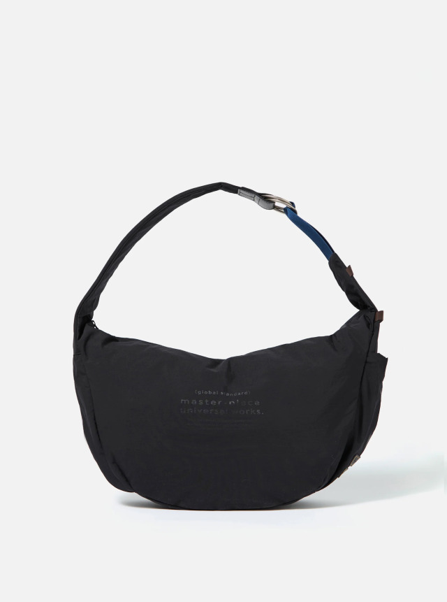 master-piece x Universal Works Black Medium Canvas Shoulder Bag