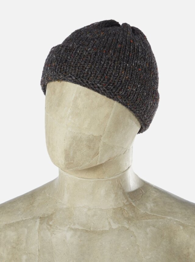 ユニバーサルワークス Universal Works Short Watch Cap In Chocolate Kilcarra Wool