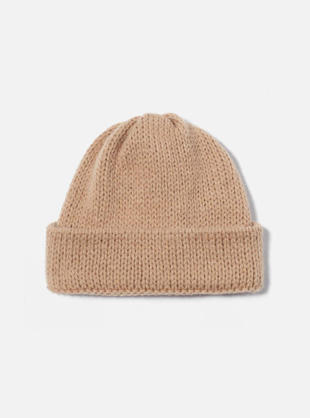 Universal Works ユニバーサルワークス Short Watch Cap In Camel Alpaca Mix