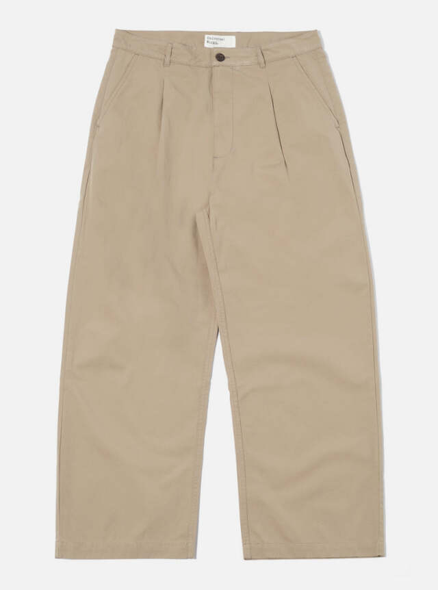 ユニバーサルワークス Universal Works Sailor Pant In Sand Clean Organic Cotton