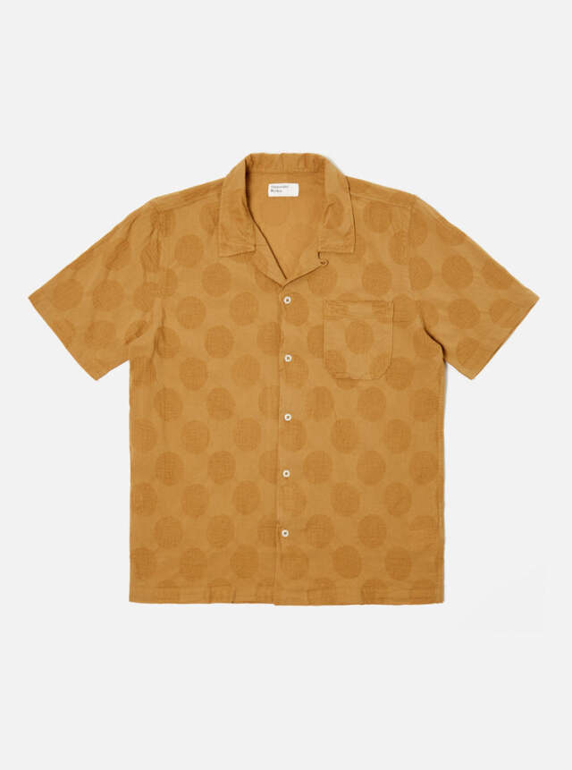 Universal Works ユニバーサルワークス Road Shirt In Cumin Dot Cotton