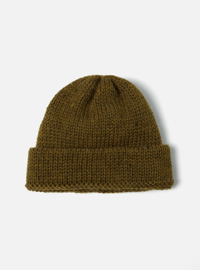 Universal Works ユニバーサルワークス Short Watch Cap In Khaki British Wool