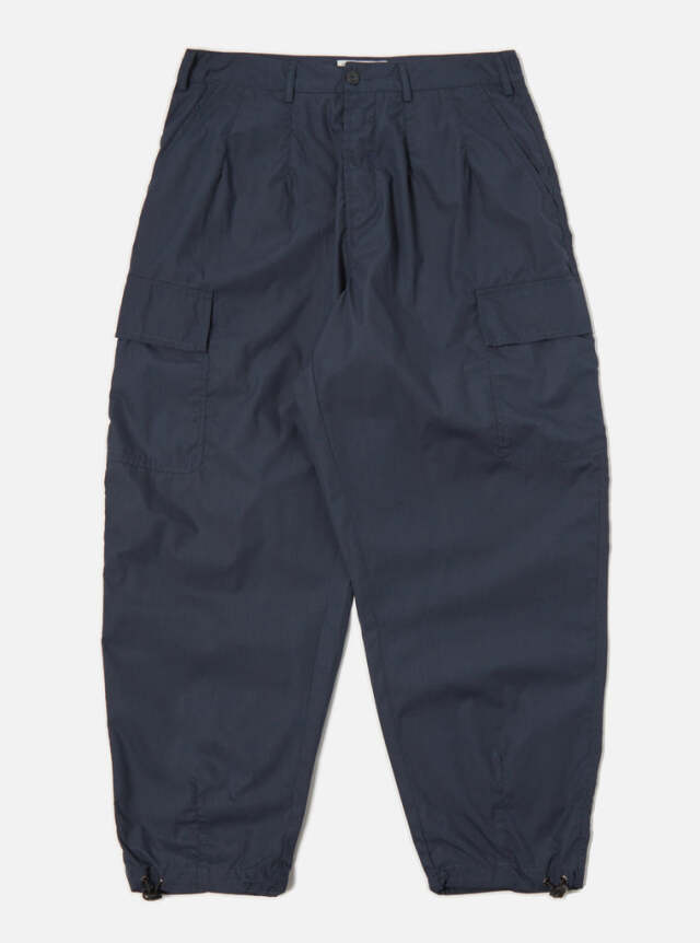 ユニバーサルワークス Loose Cargo Pant In Navy Recycled Poly Tech