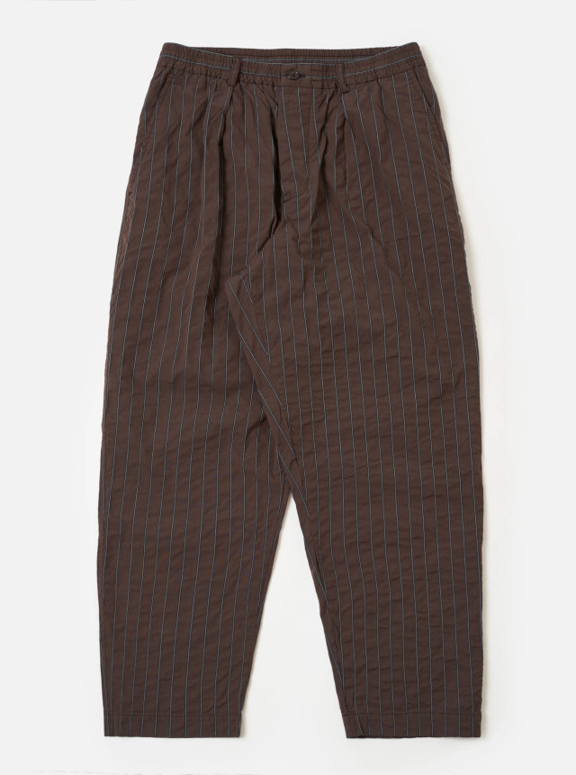 Universal Works. ユニバーサルワークス Brown Chester Stripe Oxford Pant
