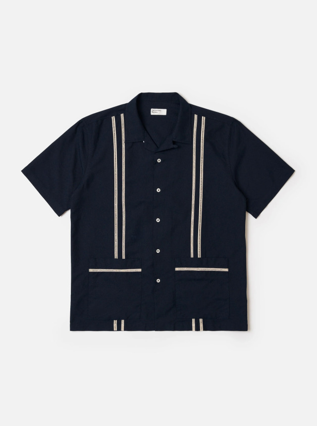 Universal Works ユニバーサルワークス Navy Classic Oxford Tropicana Shirt