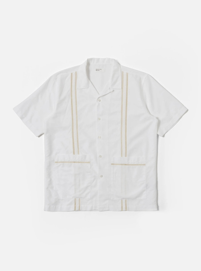 Universal Works ユニバーサルワークス White Classic Oxford Tropicana Shirt